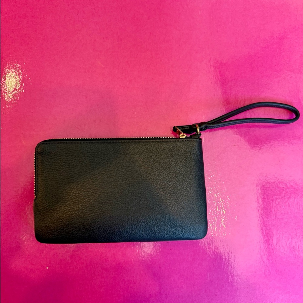 NWT Coach Pebble Leather Double Zip Wallet - Midnight/Navy - Picture 3 of 3